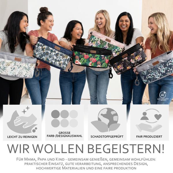BAMBINIWELT universal Buggy ORGANIZER, Kinderwagen-Tasche, Wickeltasche mit Getränkehalter